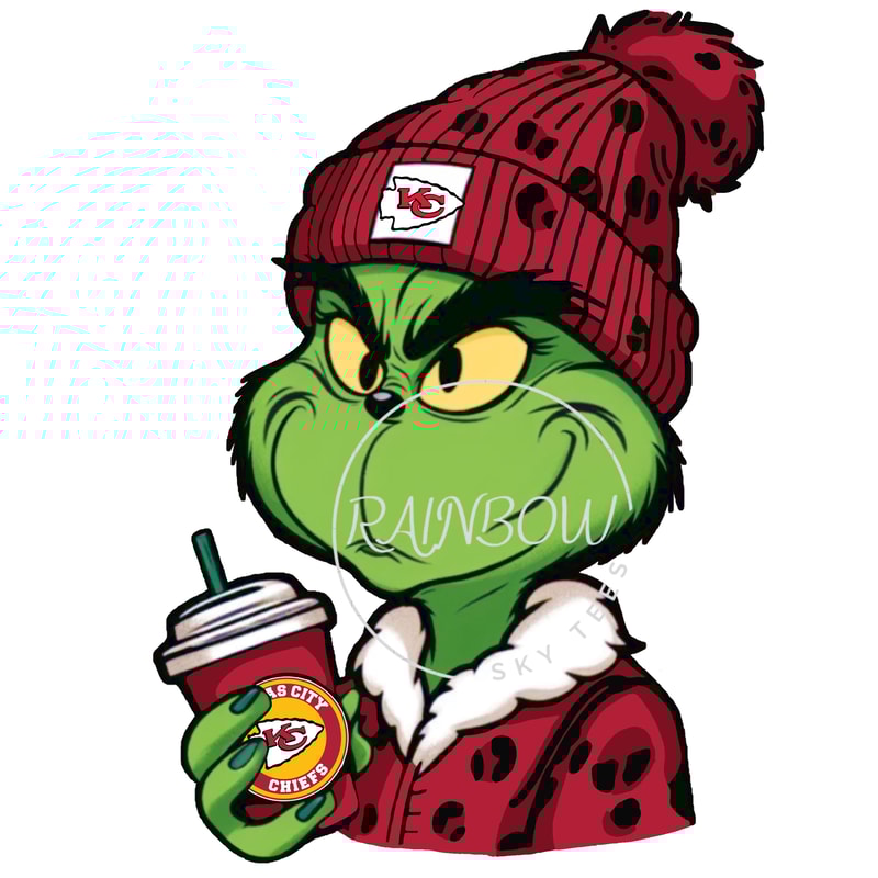 Boujee grinch png file, grinch file,grinchmas, digital download, green guy, christmas png, sublimation, leopard,football.jpg