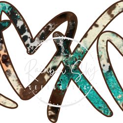 valentines day png xoxo cowhide leopard digital download