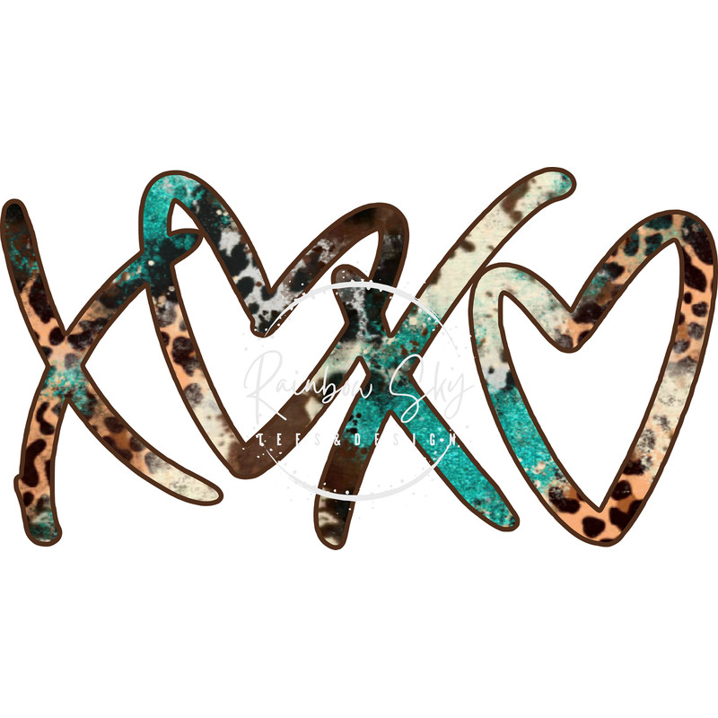 Valentine's Day Png xoxo cowhide leopard digital download.jpg