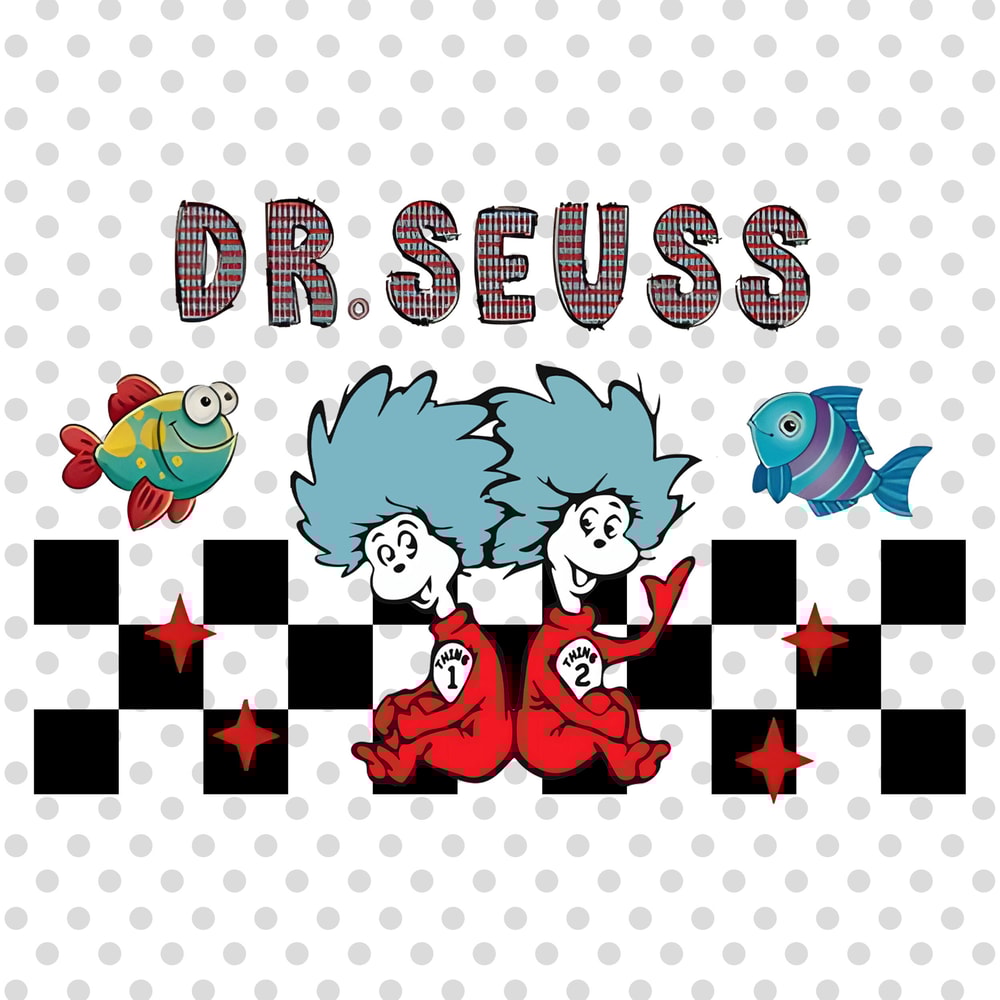 The Cat in The Hat png, The Thing png, Read Across America Day png, Retro Checkered png, Reading png, Teacher Gift png, Sublimation Designs.jpg