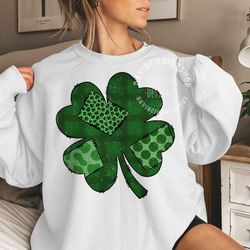 4 leaf clover png, hand drawn doodle shamrock, st patricks day png, retro clover png, clover sublimation, patricks day s