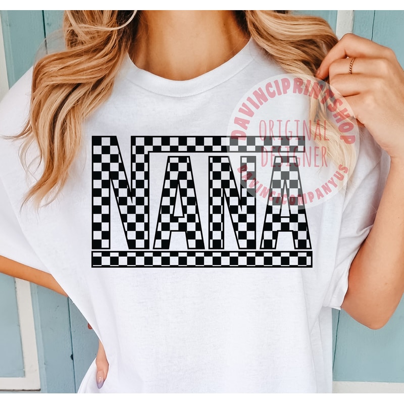Checkered Nana svg, Mama shirt designs, Nana svg, Mom Sublimation, Checkered Shirt Sublimation Designs, Nana Sublimation, png sublimation.jpg