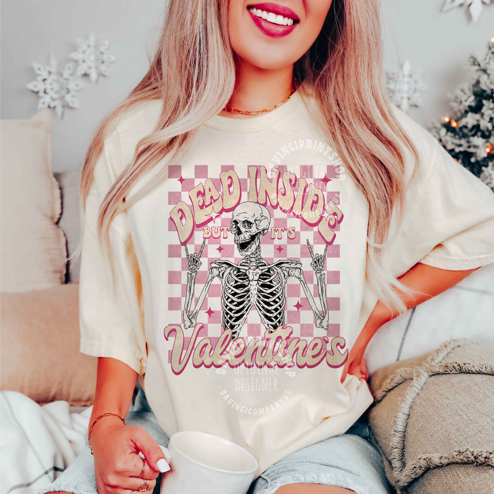 Dead Inside But It's Valentines Day Png, Valentines Sublimation, Skeleton Valentines png, Skeleton png, Funny Valentines png, png designs.jpg