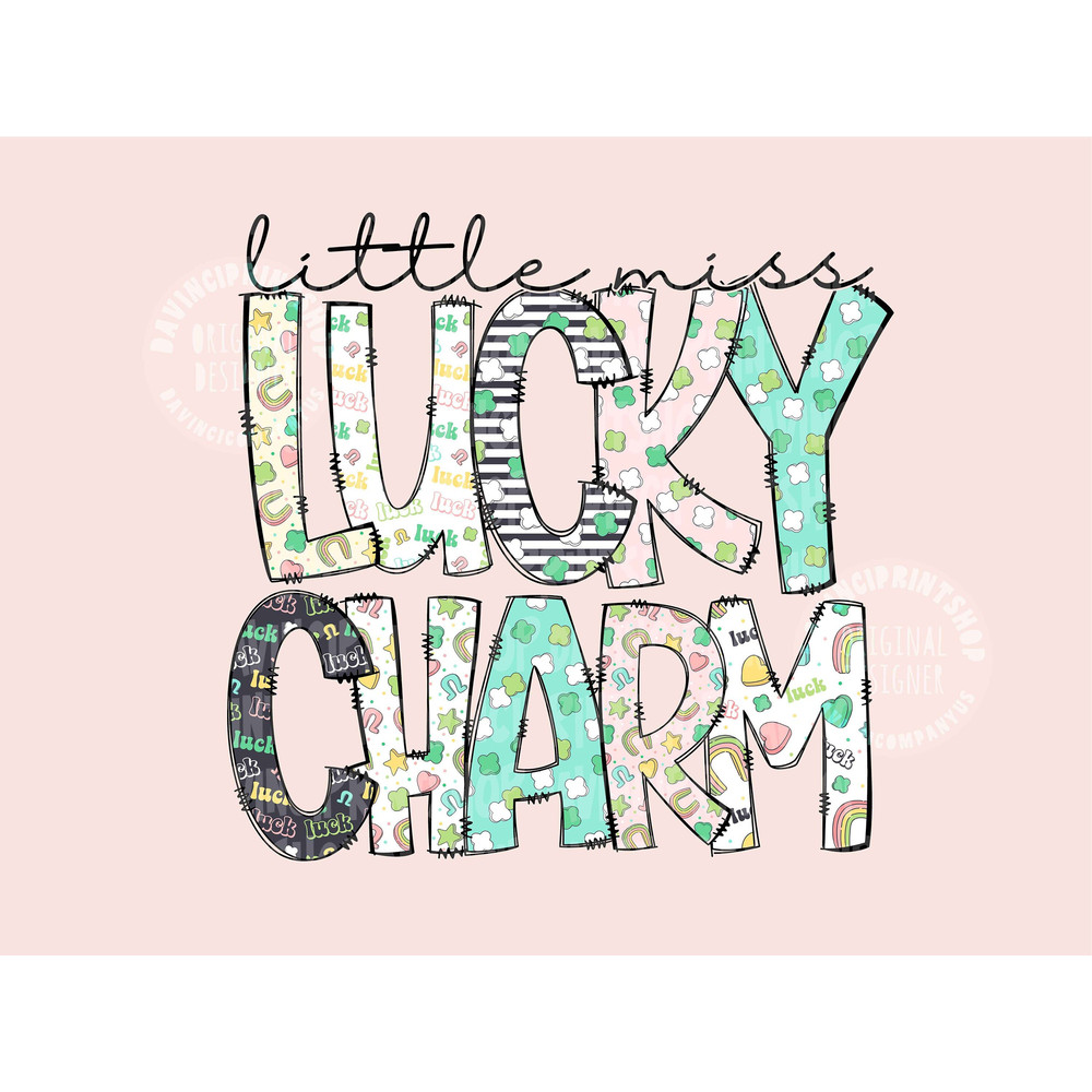 Little Miss Lucky Charm PNG, Patrick's Day For Daughter Girls, Kids Sublimation, Lucky Charm png, Lucky Sublimation, Toddler png, png files.jpg
