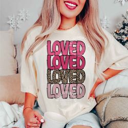 loved valentines sublimation png designs, valentines png, loved png, love sublimation, retro valentines png, leopard val