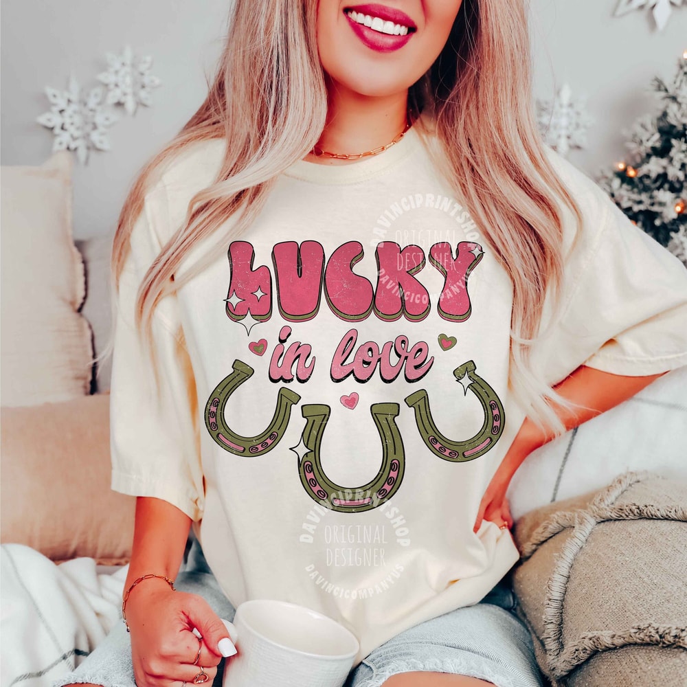 Luck in love Valentines Sublimation PNG, Valentines png, Love Sublimation, Lucky sublimation, Retro Valentines png, Pink valentines, png.jpg