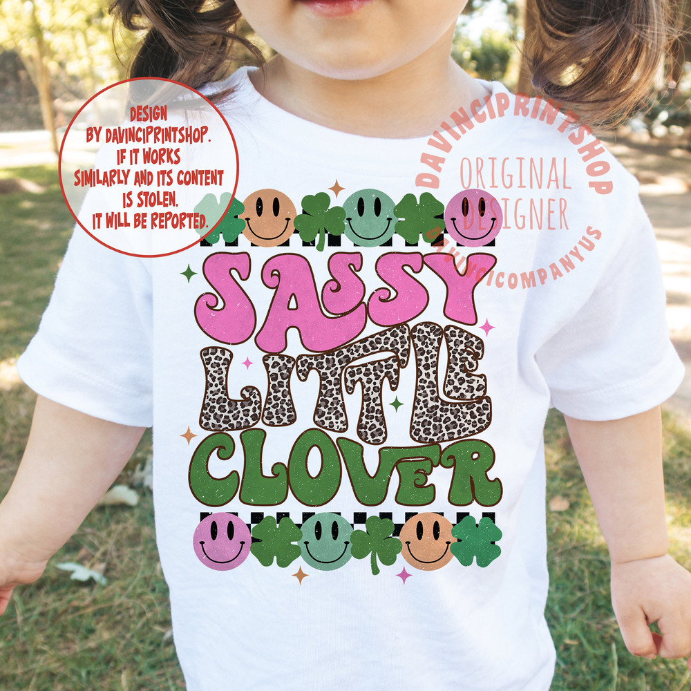 Sassy Little Clover St.Patricks Day png, Kid St.Patricks Day png, St.Patricks Day png, Clover png, Kids Sublimation, Toddler png, girl png.jpg