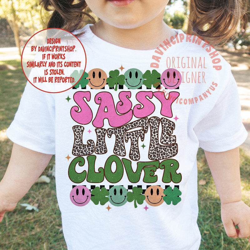 Sassy Little Clover St.Patricks Day png, Kid St.Patricks Day png, St.Patricks Day png, Clover png, Kids Sublimation, Toddler png, girl png.jpg