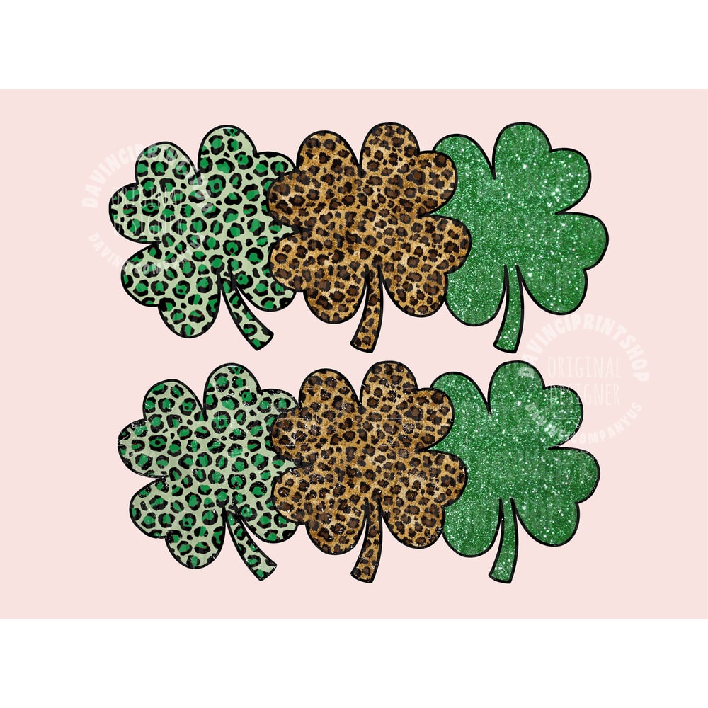Shamrock St Patricks Day Sublimation Design Download, Shamrock St Patricks Day PNG, Clover, Leopard Shamrock, Lucky PNG, Irish PNG.jpg