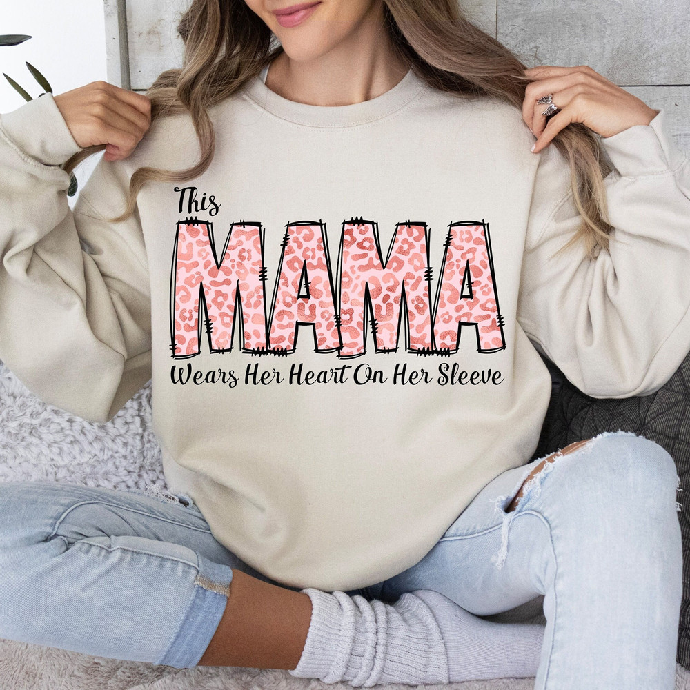 This Mama Wear her Heart PNG Valentine Png, Mama Valentine Shirt Design, Mama Png, Valentines day Png, Digital Download, Sublimation Designs.jpg