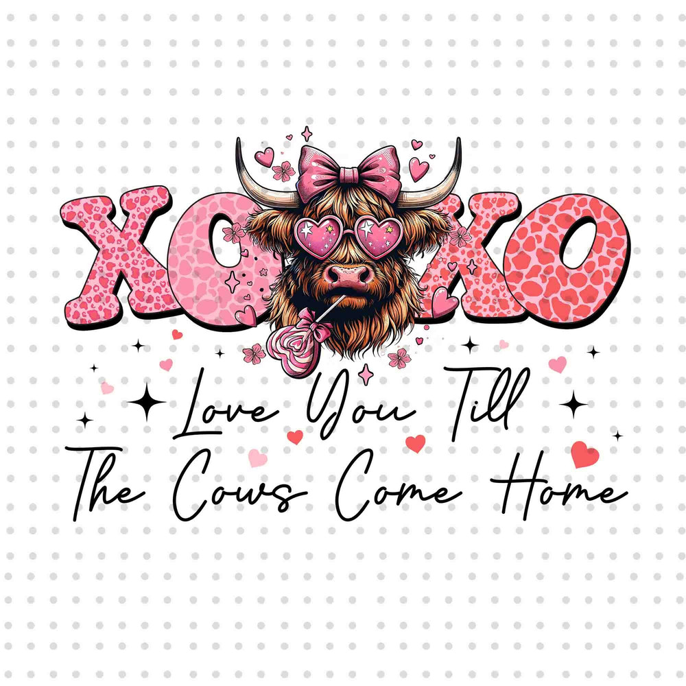 Heifer Valentines PNG, Highland Cow Valentine Png, Valentine Day Western Country Png, Love Cow Valentines, Love You Till The Cows Come Home.jpg