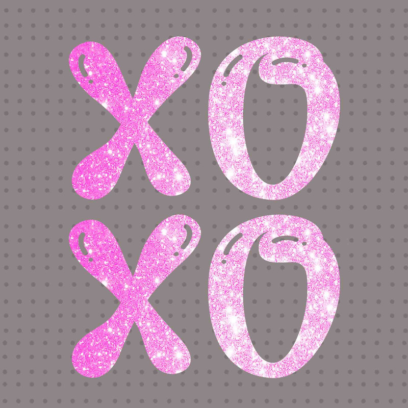 Sparkly XOXO Valentines Day PNG, Happy Valentines Shirt Png, Valentines Xoxo Pink Red Faux Glitter, Love Png, Sparkly Faux Sequins Valentine.jpg