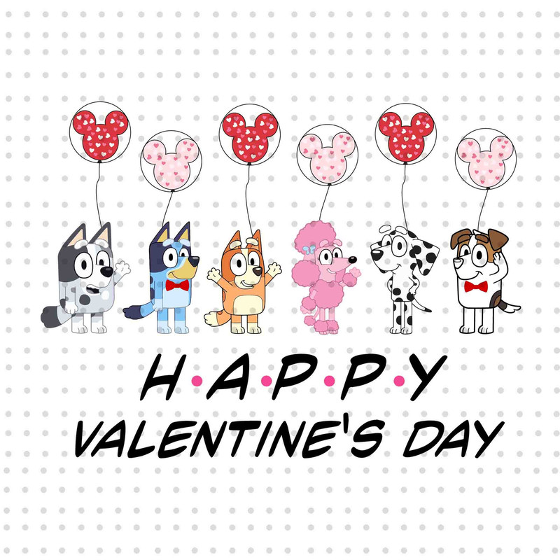 Valentine's Day PNG, Blue Dog And Friends Valentines Png, Happy Valentine Png, Valentine Love Png, Valentine Shirt Png, Balloons Valentines.jpg