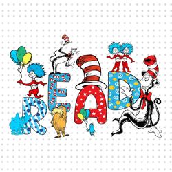 read dr seuss png, cat in the hat png, dr seuss png, read across america png, thing 1 thing 2 png, dr seuss sublimation