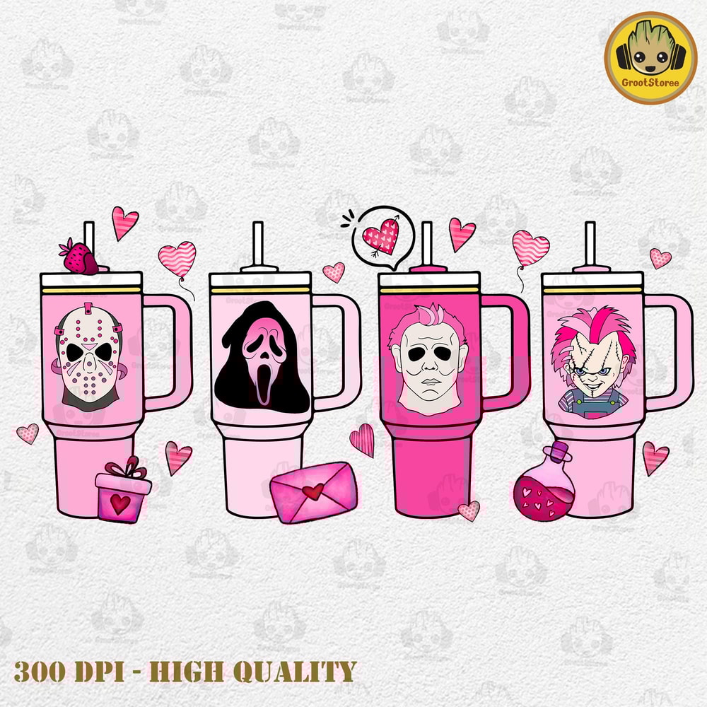 Horror Killer Obsessive Cup Disorder Valentine's Day Png, Valentines Candy Heart Inspired PNG, Retro Valentines PNG, Love Valentine Png.jpg
