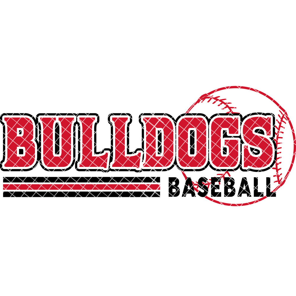Bulldog Baseball Digital Design Red & Black PNGJPG - Perfect for Sports Enthusiasts and Bulldog Fans - Instant Download.jpg
