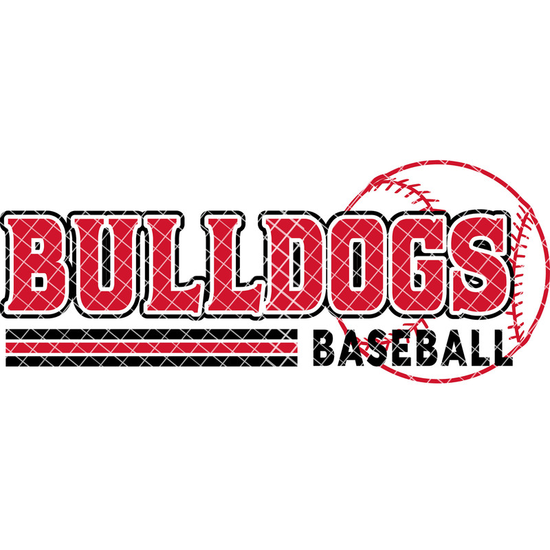Bulldog Baseball Digital Design Red & Black PNGJPG - Perfect for Sports Enthusiasts and Bulldog Fans - Instant Download.jpg