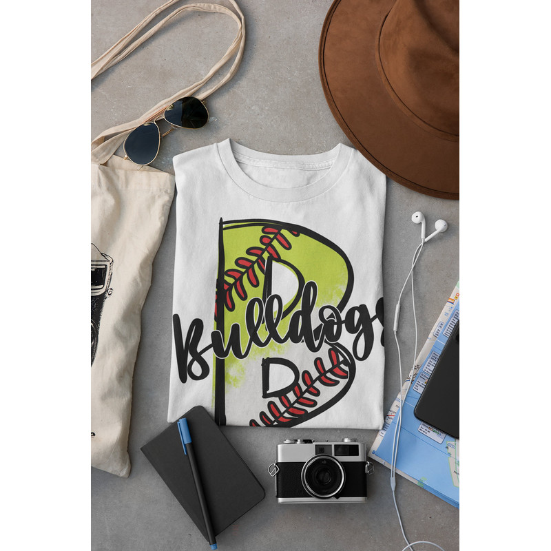Bulldogs B Baseball Softball Distressed PNG, Digital Download, T Shirt Design, Sublimation Design.jpg