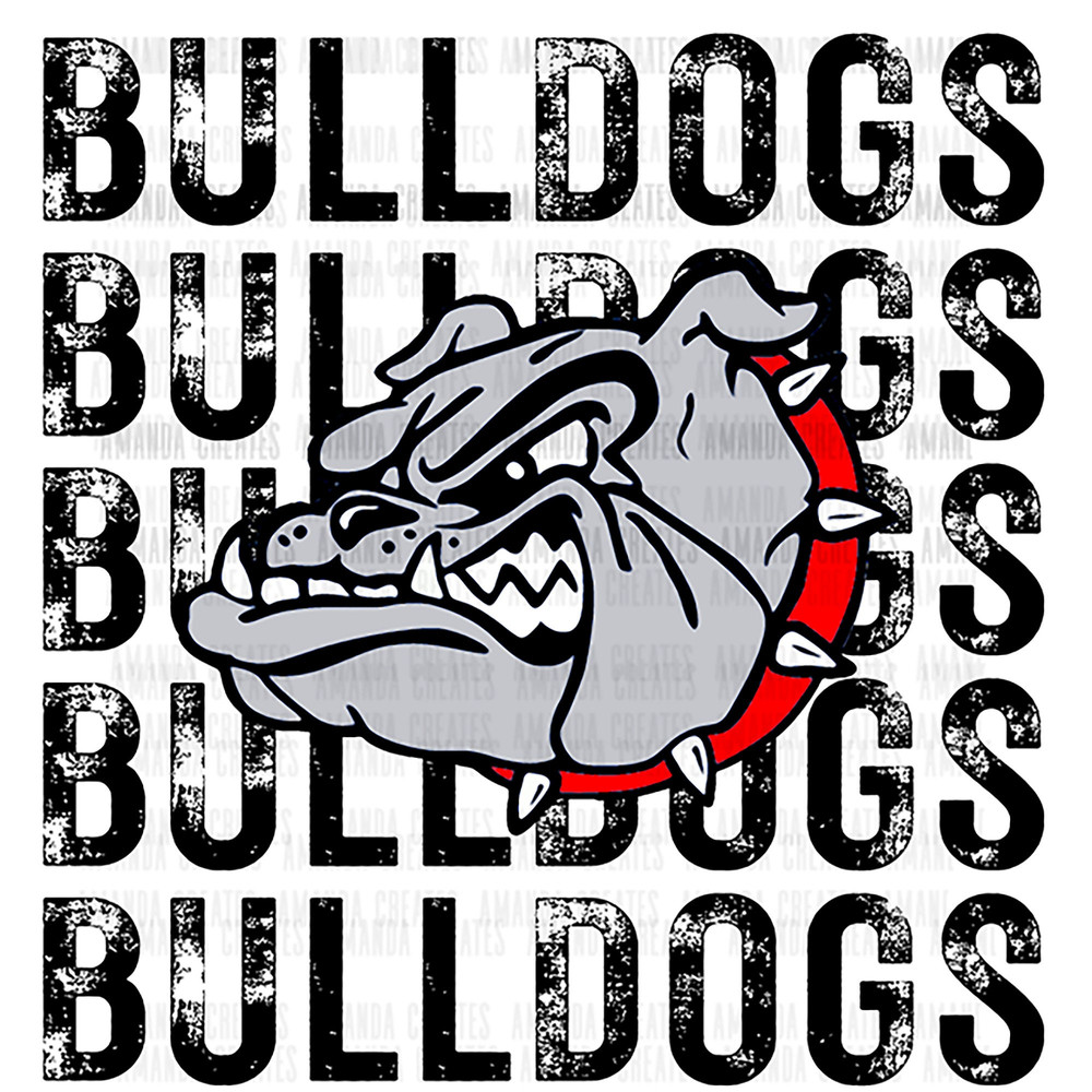 Bulldogs Distressed Mascot Sublimation Design PNG File, School Spirit Digital Download.jpg