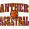 Panthers Basketball Distressed Mascot Design PNG, Digital Download.jpg