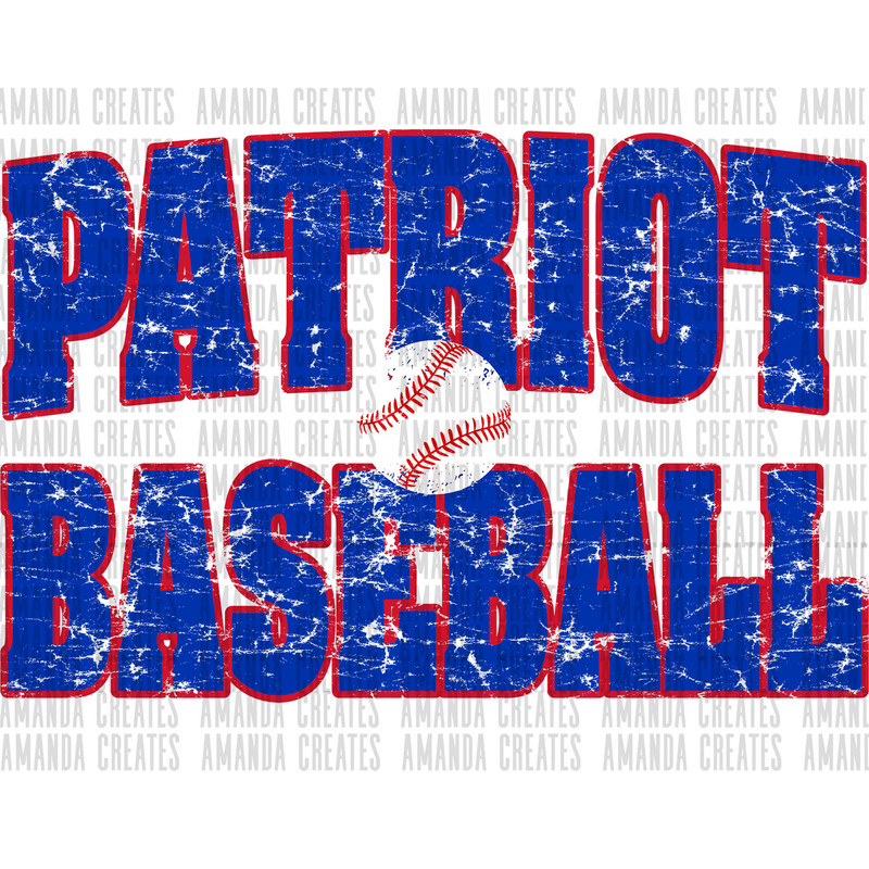 Patriot Baseball Distressed Mascot Design PNG, Digital Download.jpg