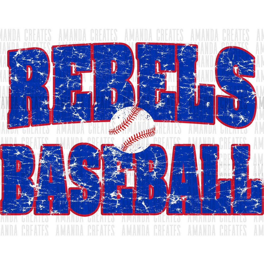 Rebels Baseball Distressed Mascot Design PNG, Digital Download.jpg