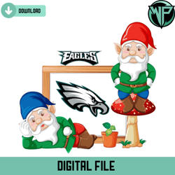 gnome with philadelphia eagles svg