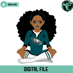 philadelphia eagles black girl svg