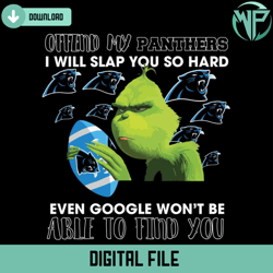 offend my panthers i will slap you so hard svg