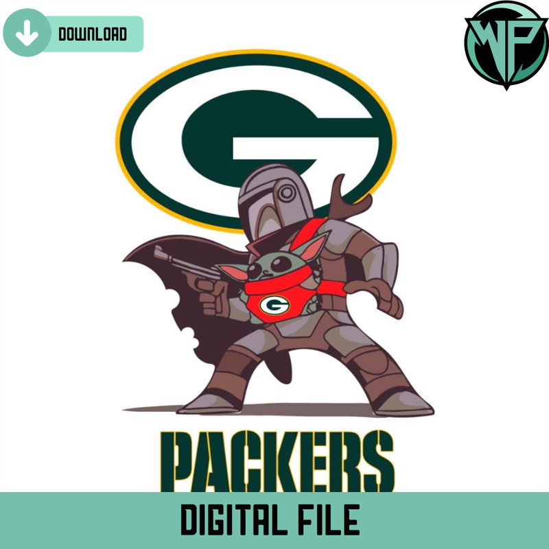 Mandalorian Baby Yoda Packers Svg Digital Download - Gossfi.com.jpg
