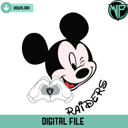 mickey loves raiders svg cricut digital download
