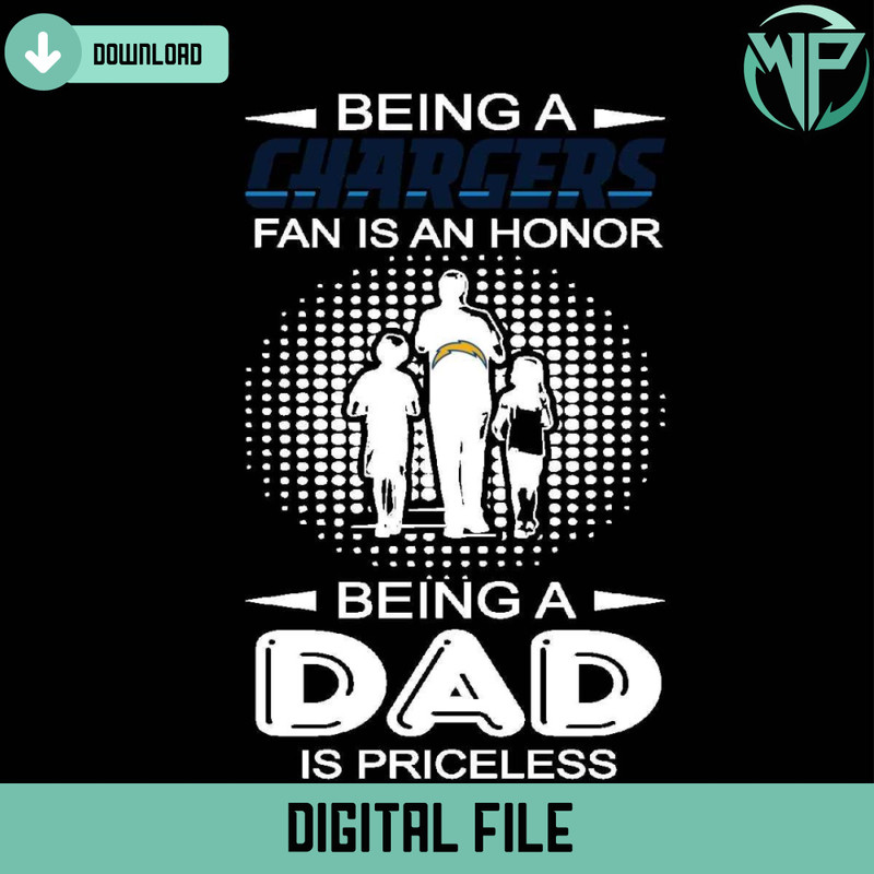 Being A Chargers Fan Is An Honor Being A Dad Is Priceless Svg - Gossfi.com.jpg