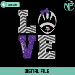 love vikings football svg digital download