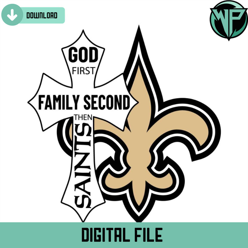 God First Family Second Then Saints Svg - Gossfi.com.jpg