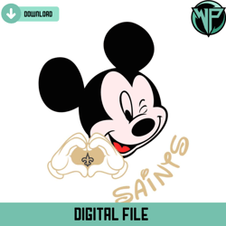 mickey loves saints svg cricut digital download