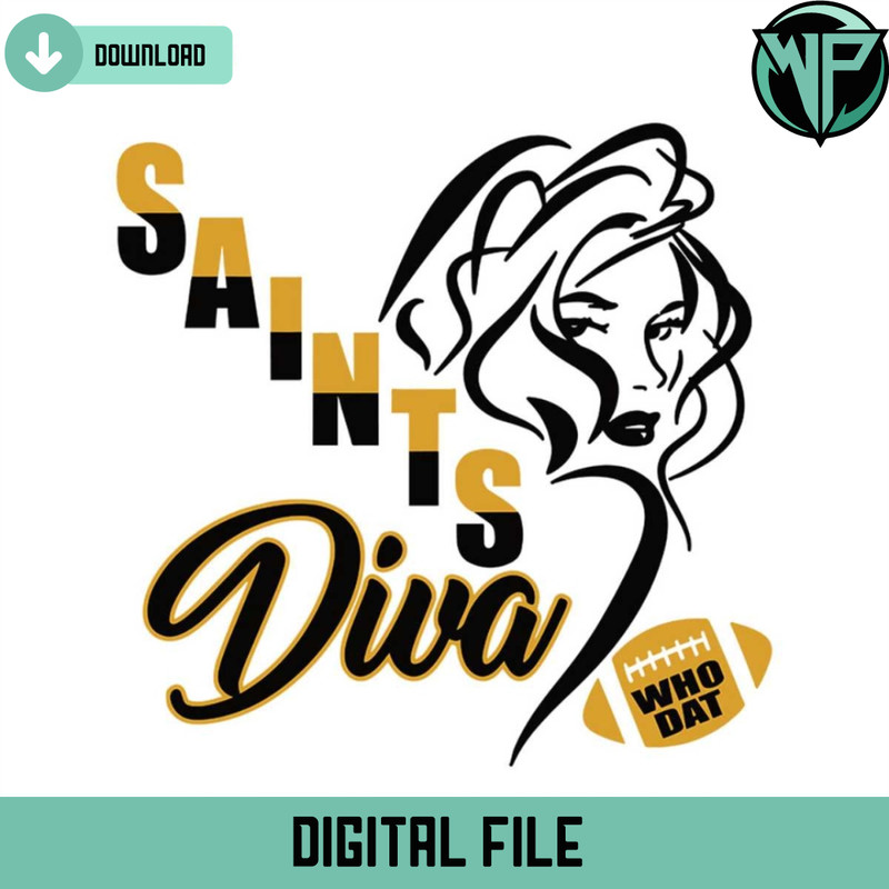 Saints Football Diva Football Svg Digital Download - Gossfi.com.jpg