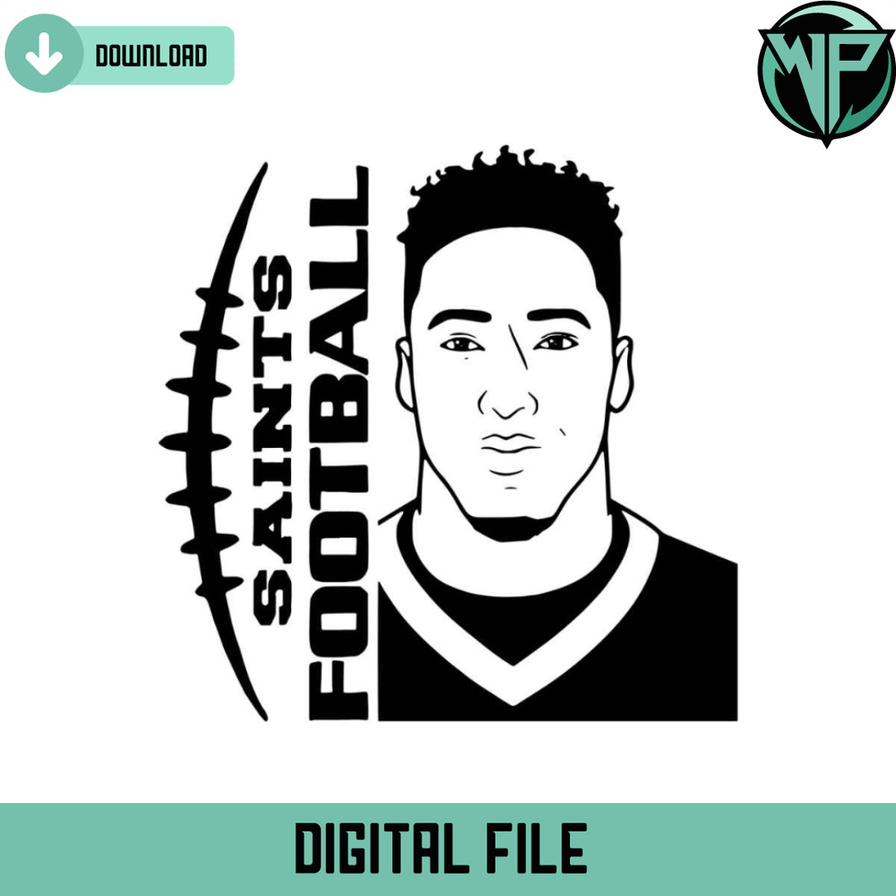 Saints Football Football Player Svg Digital Download - Gossfi.com.jpg
