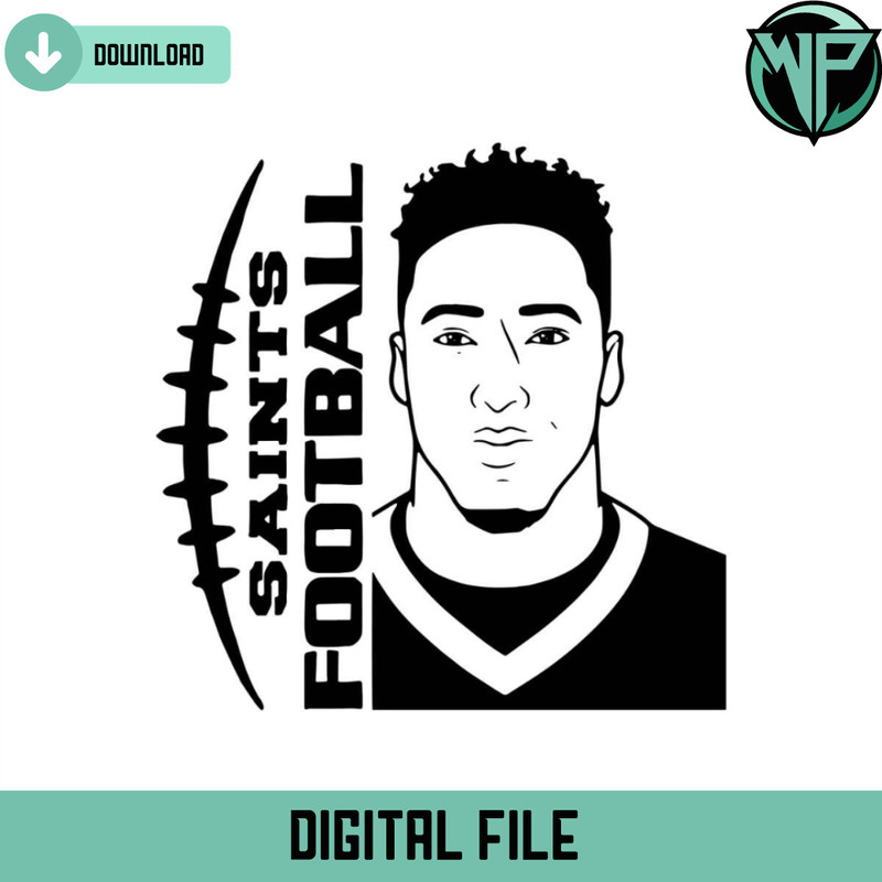 Saints Football Football Player Svg Digital Download - Gossfi.com.jpg