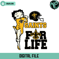 saints for life betty boop svg cricut digital download