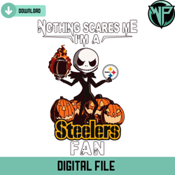 nothing scares me im a steelers fan svg