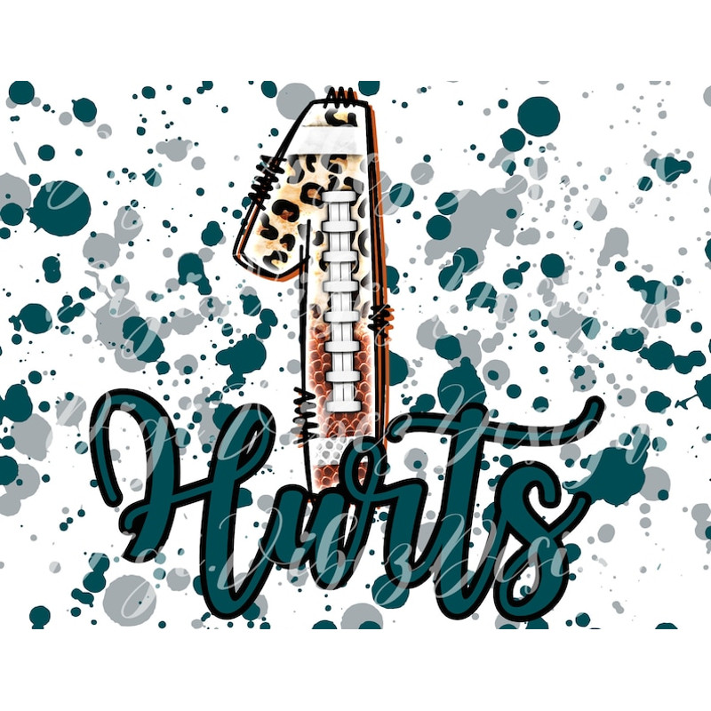Hurts 1 Leopard Football Splatter PNG Digital Download1.jpg