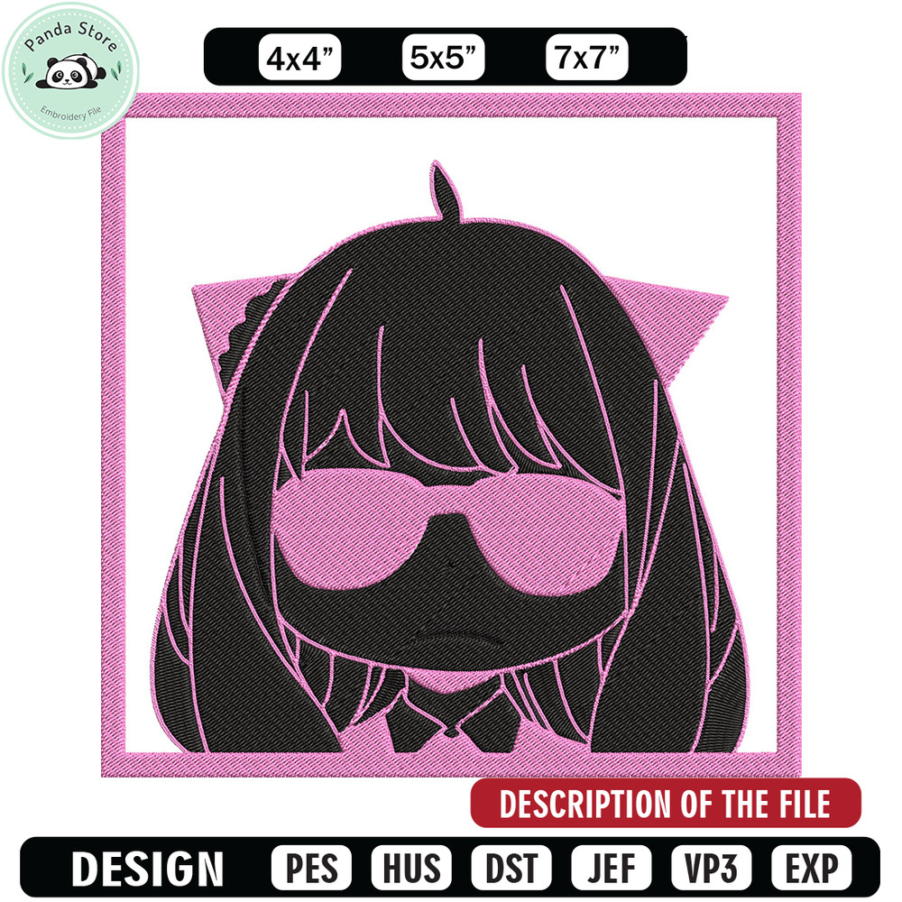 Anya box Embroidery Design, Spy x family Embroidery, Embroidery File, Anime Embroidery, Anime shirt, Digital download.jpg