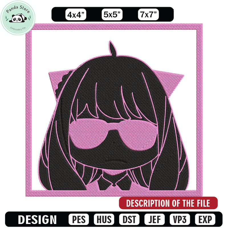 Anya box Embroidery Design, Spy x family Embroidery, Embroidery File, Anime Embroidery, Anime shirt, Digital download.jpg