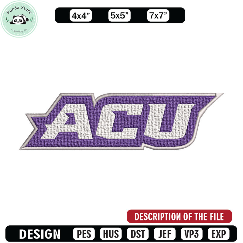 Abilene Christian logo embroidery design, NCAA embroidery, Sport embroidery, logo sport embroidery, Embroidery design 1.jpg