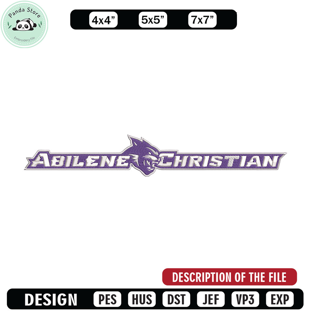 Abilene Christian logo embroidery design, NCAA embroidery, Sport embroidery, logo sport embroidery, Embroidery design.jpg