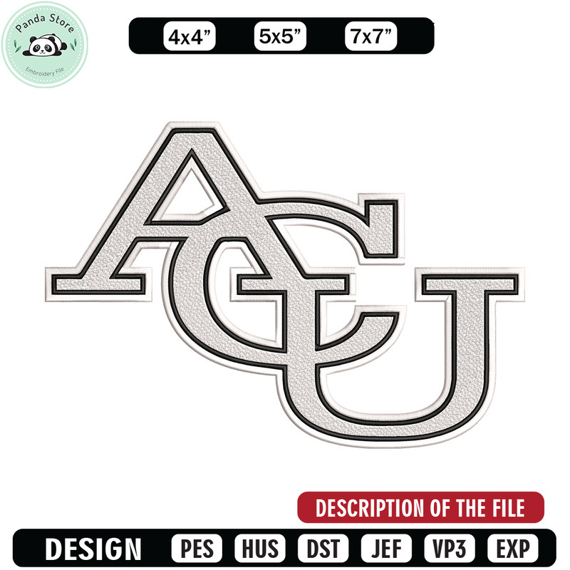 Abilene Christian logo embroidery design,NCAA embroidery, Embroidery design, Logo sport embroidery, Sport embroidery.jpg