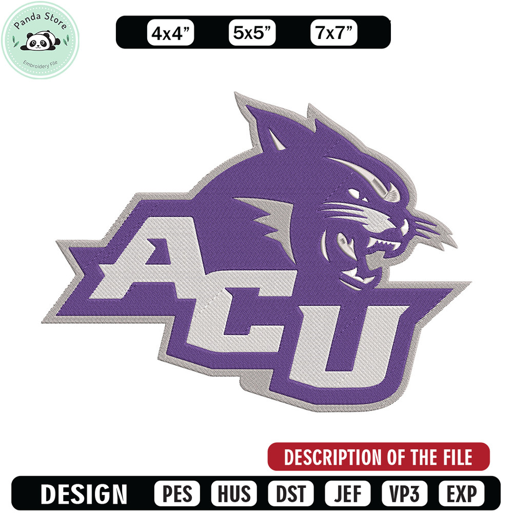 Abilene Christian logo embroidery design,NCAA embroidery,Sport embroidery,Logo sport embroidery,Embroidery design 1.jpg