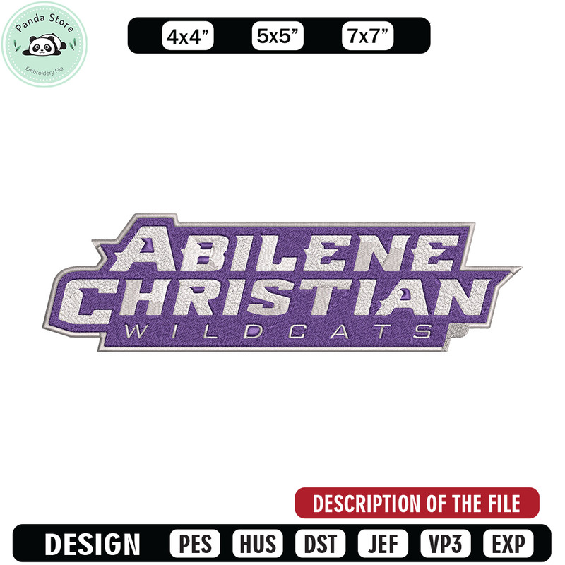 Abilene Christian logo embroidery design,NCAA embroidery,Sport embroidery,logo sport embroidery,Embroidery design.jpg