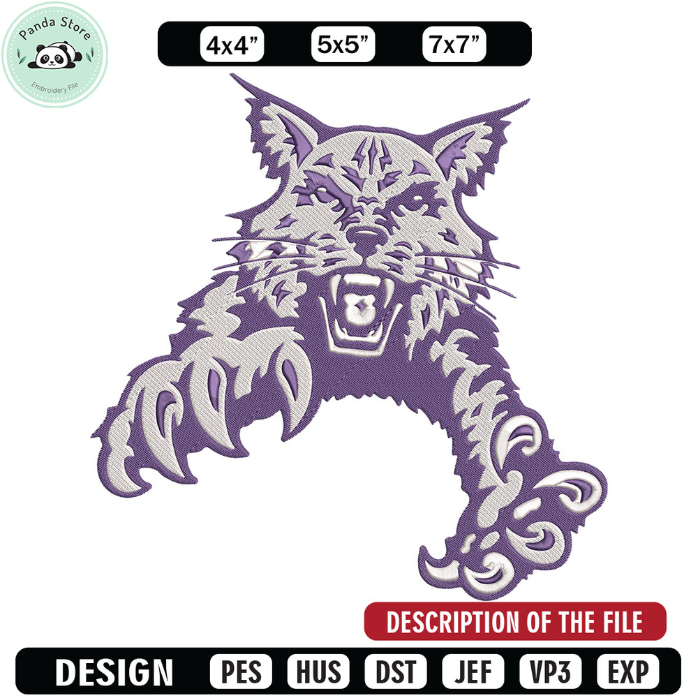 Abilene Christian mascot embroidery design, NCAA embroidery, Embroidery design, Logo sport embroidery, Sport embroidery.jpg