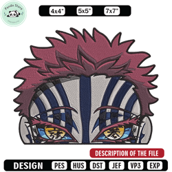 akaza embroidery design, demon slayer embroidery, embroidery file, anime embroidery, anime shirt, digital download